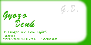 gyozo denk business card